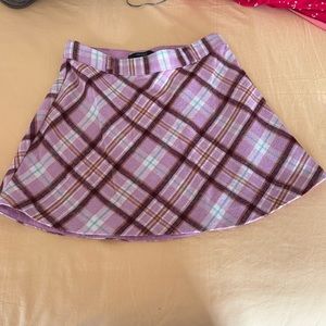 Forever 21 pink plaid mini skirt